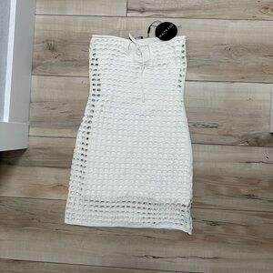 White Fox Strapless Dress